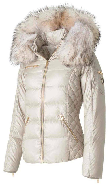 ROCKANDBLUE RITA 63 cm- Krótka puchowa kurtka o bardzo wąskim kroju w lekko połyskującym materiale