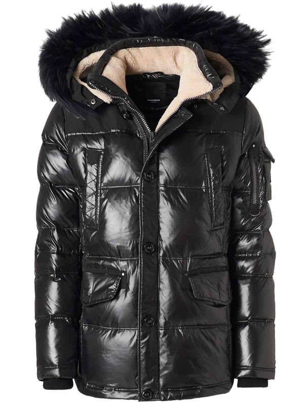 ROCKANDBLUE VIGGO II 81 cm - męska sportowa parka na zimę z kożuszkiem i kapturem