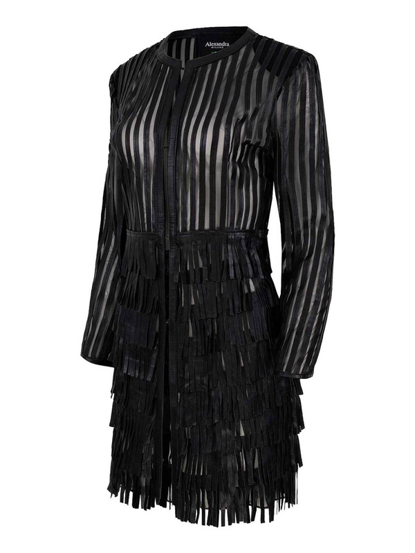 ALEXANDRA MILANO FRINGE COAT - ręcznie wykonana kurtka ze skóry naturalnej