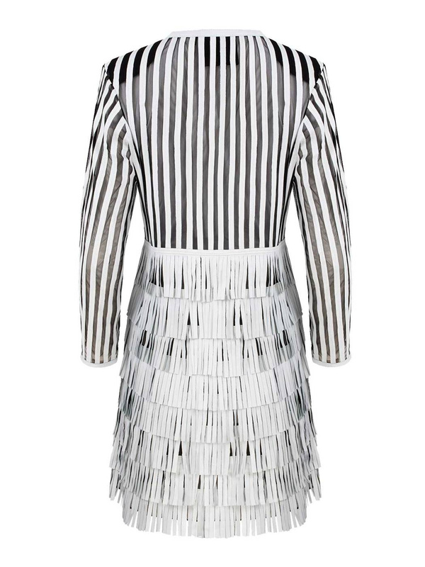 ALEXANDRA MILANO FRINGE COAT - ręcznie wykonana skórzana kurtka z frędzlami