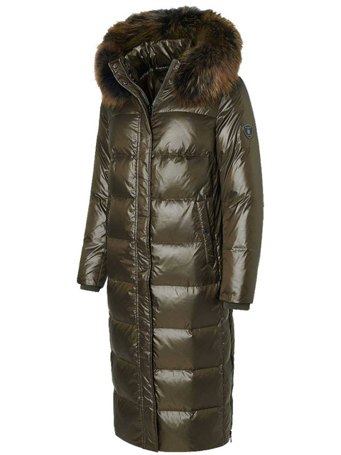 ROCKANDBLUE AIDEEN 112 cm Długi zielony płaszcz puchowy oversize