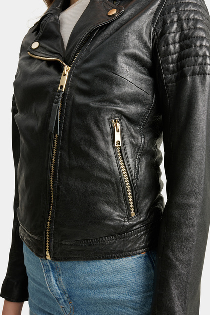 ROCKANDBLUE CINNAMON 55 cm - Skórzana ramoneska w kolorze czarnym