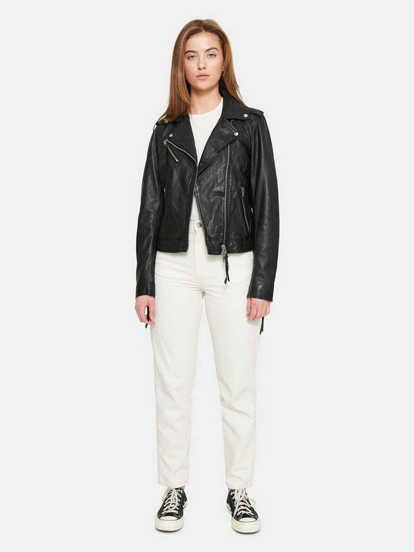 ROCKANDBLUE NIKKI 53 cm - Damska kurtka skórzana w stylu legendarnej ramoneski NOOS