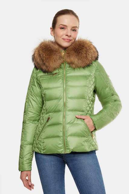 ROCKANDBLUE RITA 63 cm- Krótka puchowa kurtka o bardzo wąskim kroju w lekko połyskującym materiale