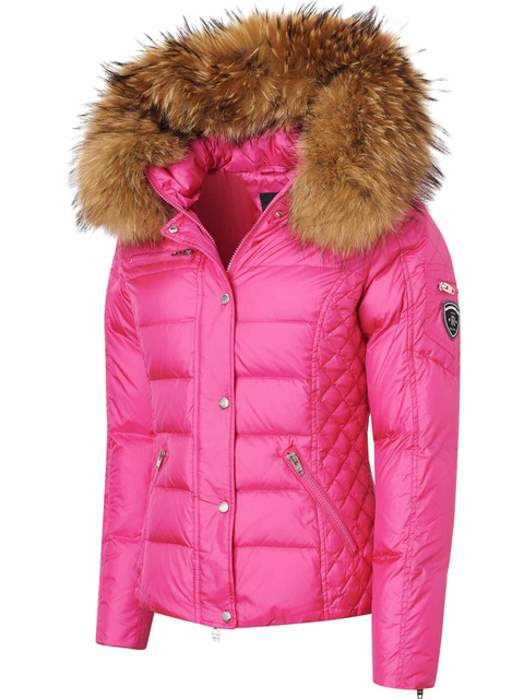 ROCKANDBLUE ZORA 63 cm- Krótka, ciepła kurtka puchowa na zimę o bardzo wąskim kroju z kapturem i kołnierzem z jenota