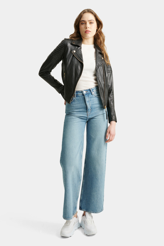 ROCKANDBLUE CINNAMON 55 cm - Skórzana ramoneska w kolorze czarnym