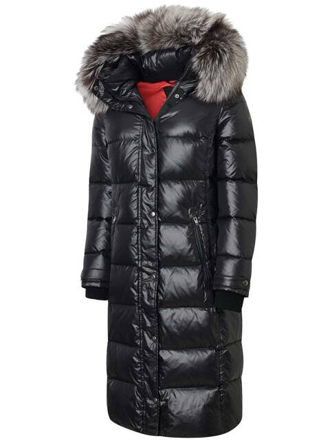 ROCKANDBLUE FARROW FX COAT 110 cm - Puchowy płaszcz z lisem