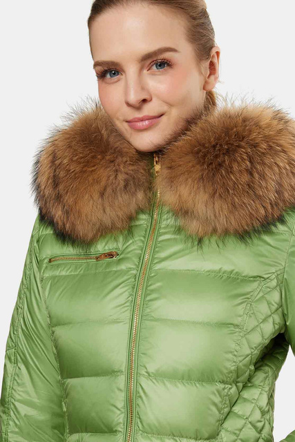 ROCKANDBLUE RITA 63 cm- Krótka puchowa kurtka o bardzo wąskim kroju w lekko połyskującym materiale