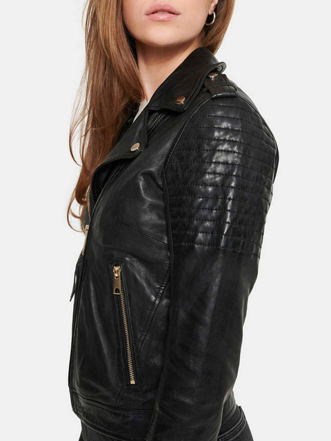 ROCKANDBLUE CINNAMON 55 cm - Skórzana ramoneska w kolorze czarnym