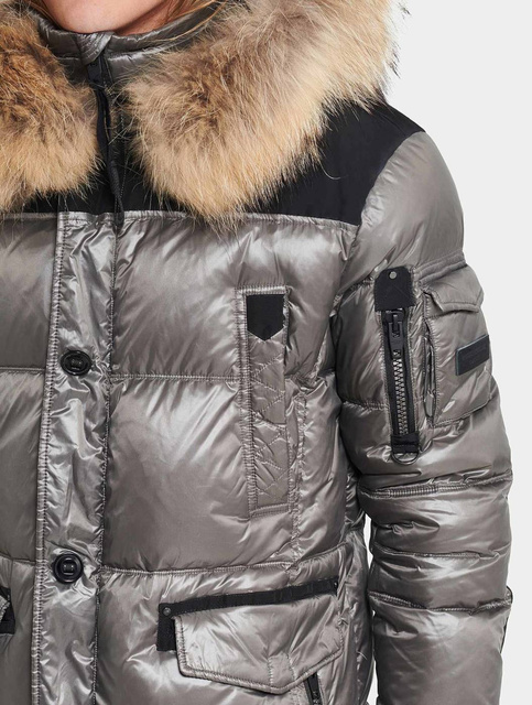 ROCKANDBLUE VIGGO II 81 cm - męska parka na zimę z kożuszkiem i kapturem
