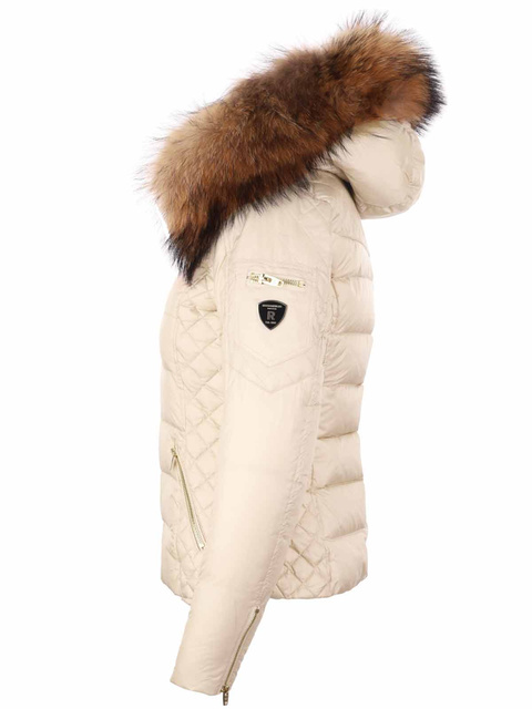 ROCKANDBLUE RITA 63 cm- Krótka puchowa kurtka o bardzo wąskim kroju w lekko połyskującym materiale