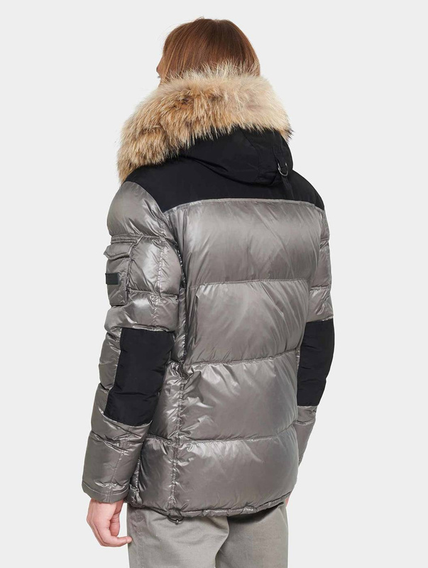 ROCKANDBLUE VIGGO II 81 cm - męska parka na zimę z kożuszkiem i kapturem