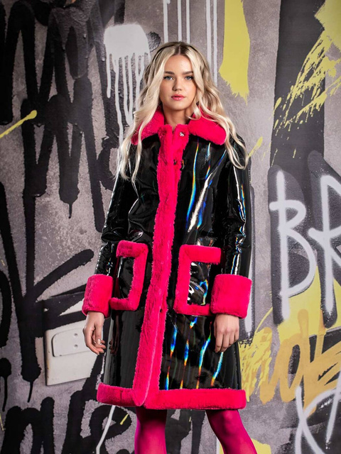 LOCO LUXO Płaszcz ze sztucznego futra