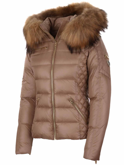 ROCKANDBLUE RITA 63 cm- Krótka puchowa kurtka o bardzo wąskim kroju w lekko połyskującym materiale