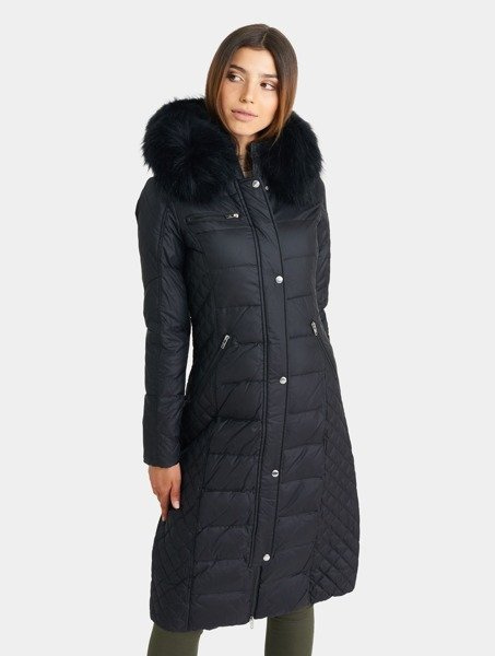 ROCKANDBLUE KESHA 110 cm - Damski płaszcz puchowy o bardzo wąskim kroju