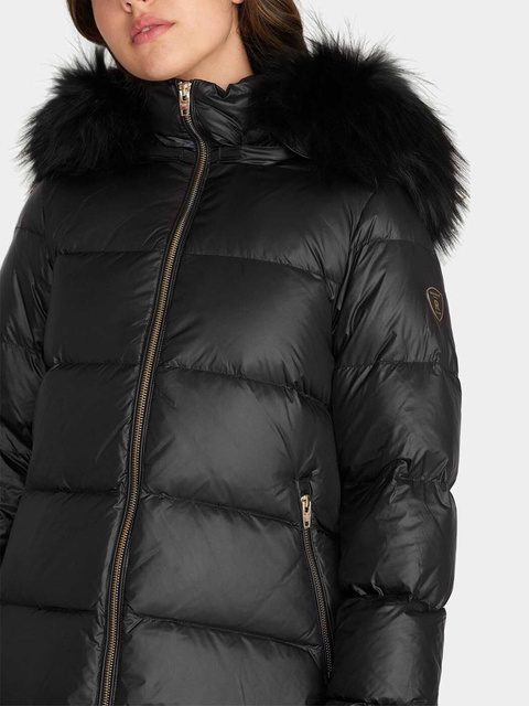 ROCKANDBLUE SASSY 72 cm - Damska kurtka puchowa z futrzanym wykończeniem kaptura