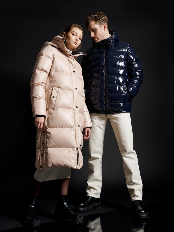 ROCKANDBLUE ARIZONA COAT BLACK 105 cm Damski płaszcz puchowy o regularnym kroju