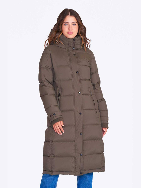 ROCKANDBLUE FALCON 110 cm - Długi puchowy damski płaszcz 