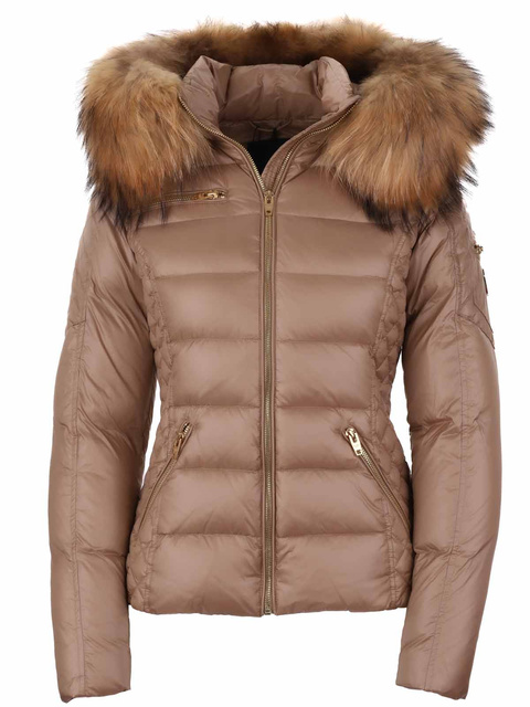 ROCKANDBLUE RITA 63 cm- Krótka puchowa kurtka o bardzo wąskim kroju w lekko połyskującym materiale