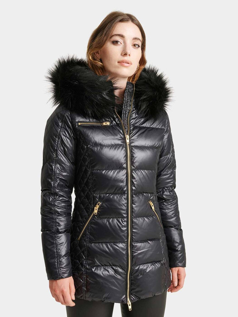 ROCKANDBLUE EVE 75 cm - Damska kurtka puchowa o bardzo wąskim kroju