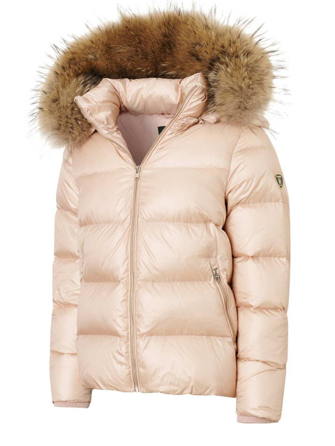 ROCKANDBLUE SASSY 72 cm - Damska kurtka puchowa z futrzanym wykończeniem kaptura