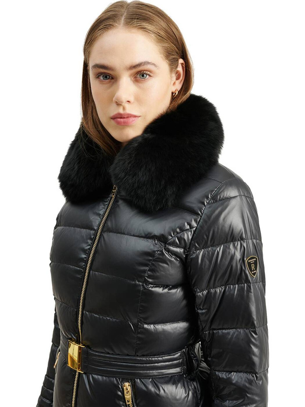 ROCKANDBLUE NATASHA 63 cm - Damska kurtka z kołnierzem z lisa