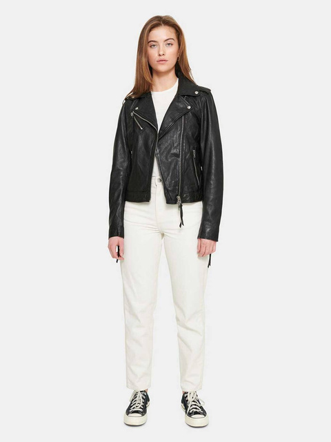 ROCKANDBLUE NIKKI 53 cm - Damska kurtka skórzana w stylu legendarnej ramoneski NOOS