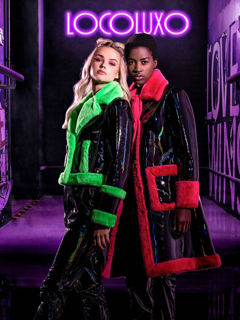 LOCO LUXO Płaszcz ze sztucznego futra