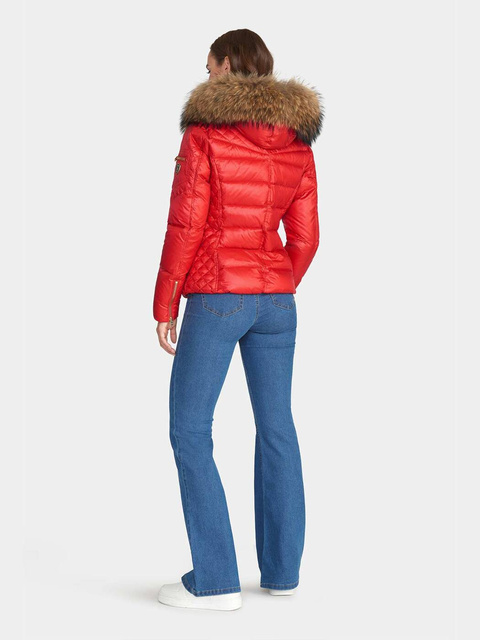 ROCKANDBLUE RITA 63 cm- Krótka puchowa kurtka o bardzo wąskim kroju w lekko połyskującym materiale