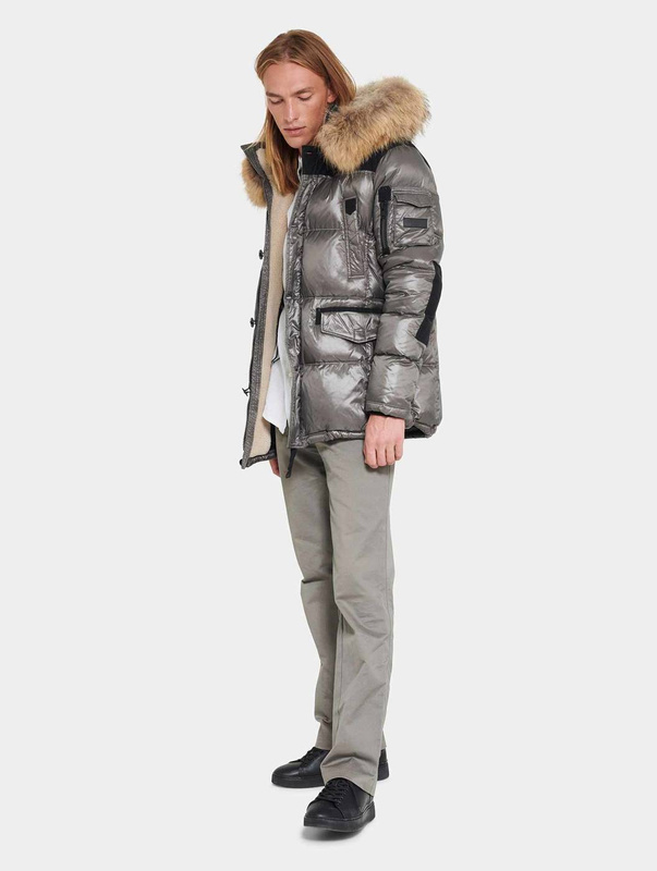 ROCKANDBLUE VIGGO II 81 cm - męska parka na zimę z kożuszkiem i kapturem