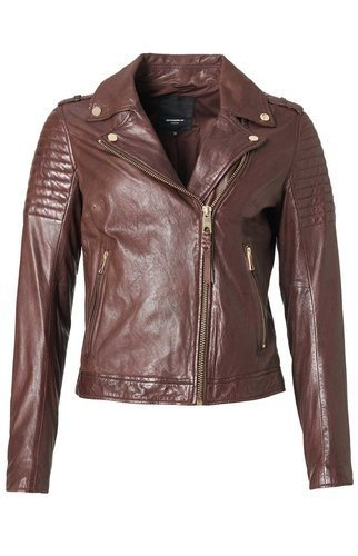 ROCKANDBLUE CINNAMON 55 cm - Damska kurtka skórzana typu ramoneska w kolorze brązowym