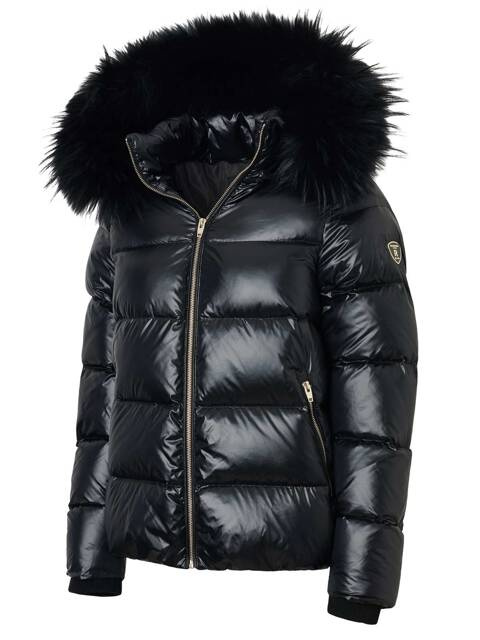 ROCKANDBLUE SASSY 72 cm - Damska kurtka puchowa z futrzanym wykończeniem kaptura