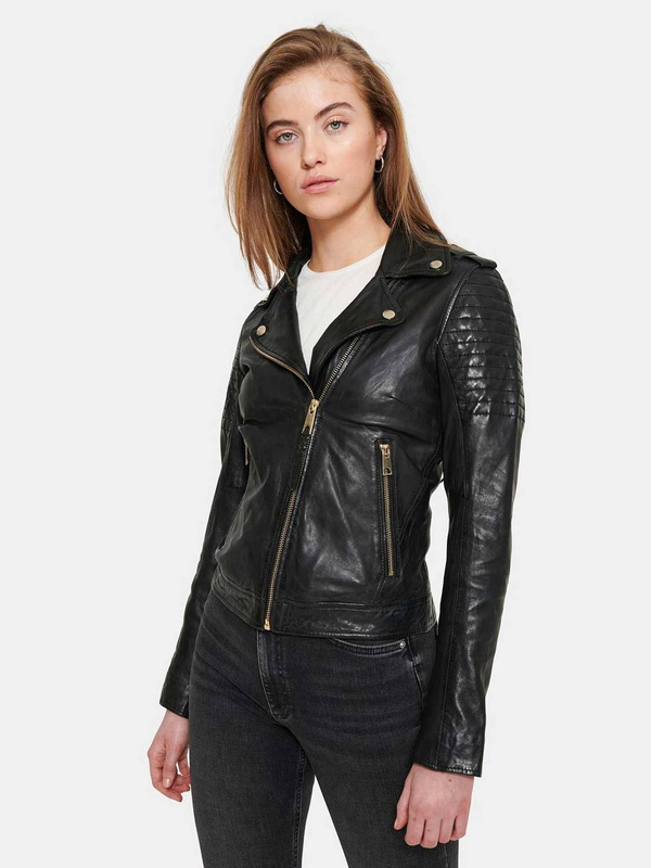 ROCKANDBLUE CINNAMON 55 cm - Skórzana ramoneska w kolorze czarnym