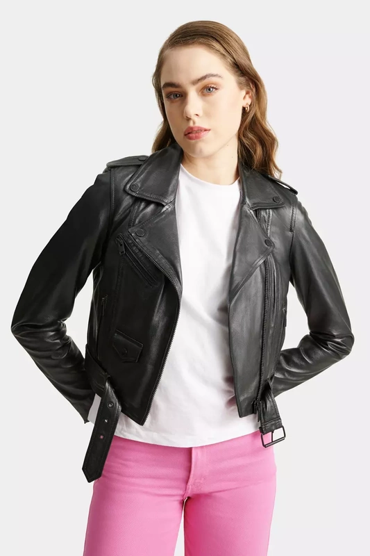 ROCKANDBLUE ERICA 47 cm - Krótka damska kurtka ramoneska