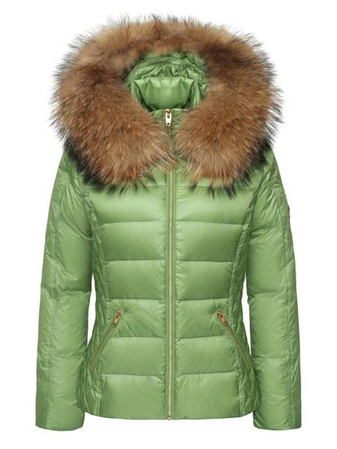 ROCKANDBLUE RITA 63 cm- Krótka puchowa kurtka o bardzo wąskim kroju w lekko połyskującym materiale