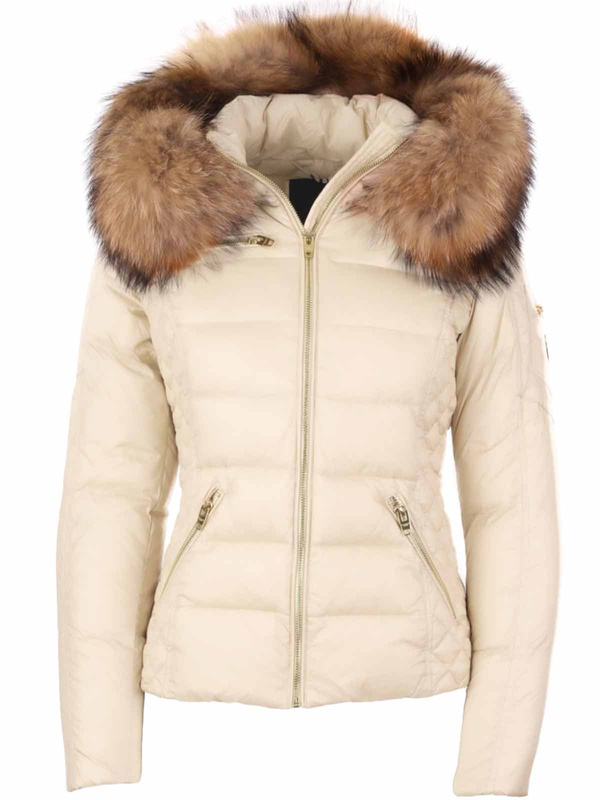 ROCKANDBLUE RITA 63 cm- Krótka puchowa kurtka o bardzo wąskim kroju w lekko połyskującym materiale