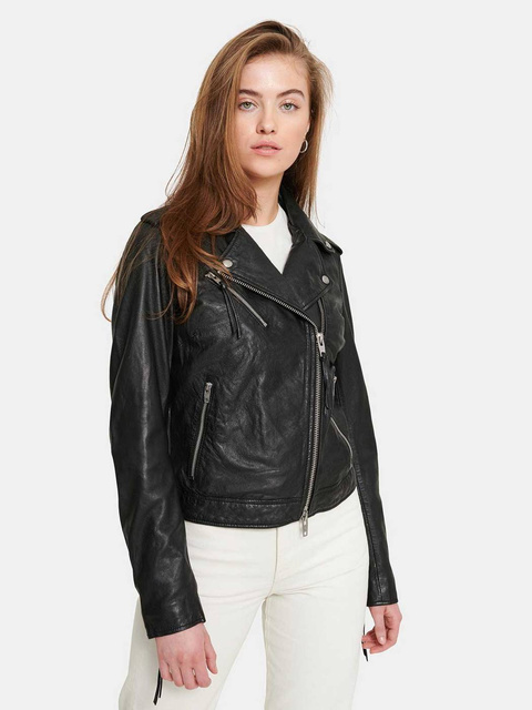 ROCKANDBLUE NIKKI 53 cm - Damska kurtka skórzana w stylu legendarnej ramoneski NOOS