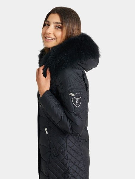 ROCKANDBLUE KESHA 110 cm - Damski płaszcz puchowy o bardzo wąskim kroju