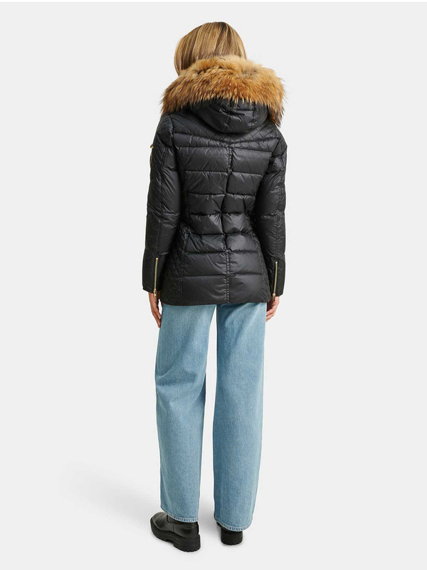 ROCKANDBLUE EVE 75 cm - Kurtka puchowa z kapturem i prawdziwym kołnierzem