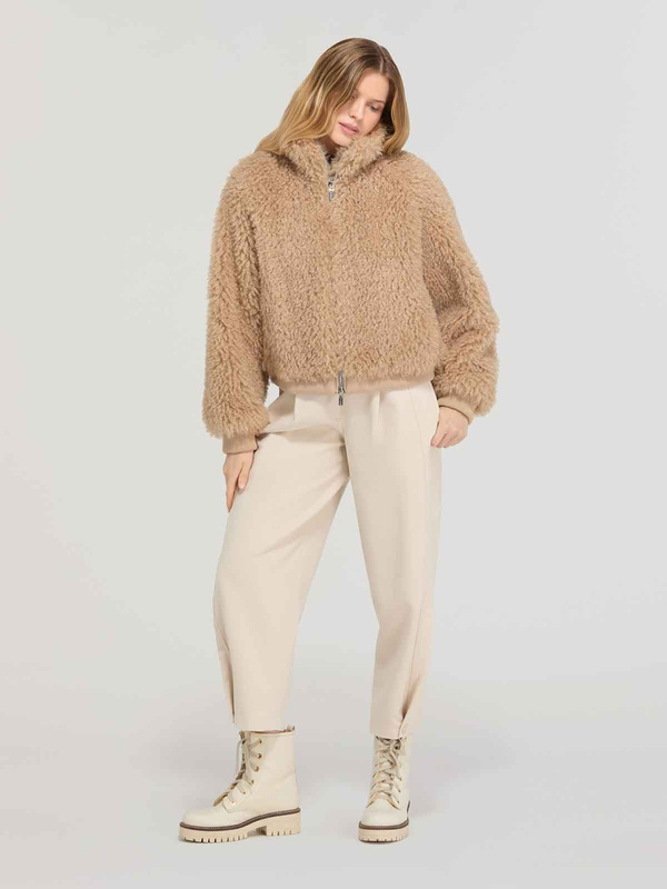 DIEGO M FAUX FUR 53 cm - włoska bomberka ze sztucznego futra