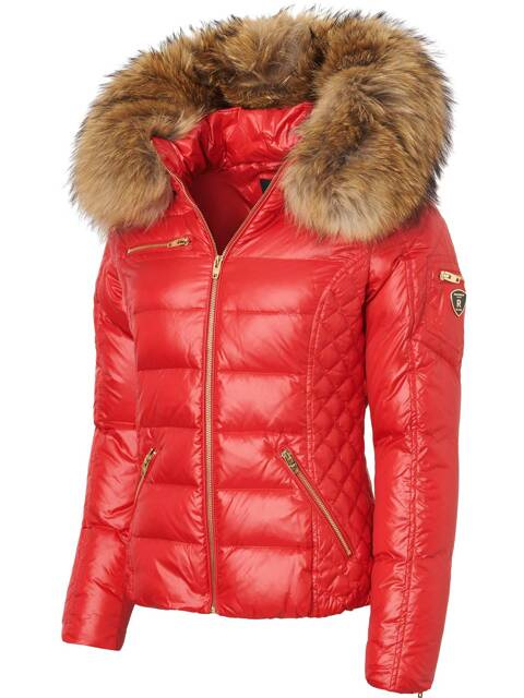 ROCKANDBLUE RITA 63 cm- Krótka puchowa kurtka o bardzo wąskim kroju w lekko połyskującym materiale