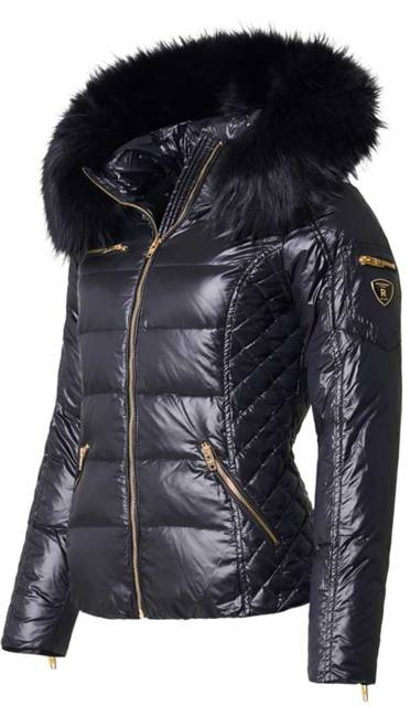 ROCKANDBLUE RITA 63 cm- Krótka puchowa kurtka o bardzo wąskim kroju w lekko połyskującym materiale