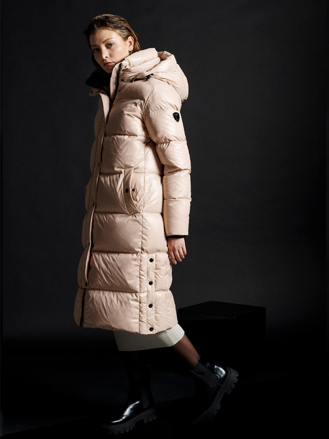 ROCKANDBLUE ARIZONA COAT BLACK 105 cm Damski płaszcz puchowy o regularnym kroju