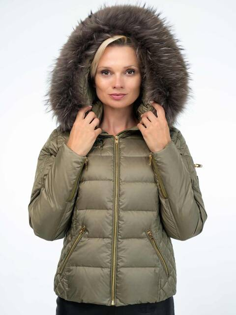 ROCKANDBLUE RITA 63 cm- Krótka puchowa kurtka o bardzo wąskim kroju w lekko połyskującym materiale